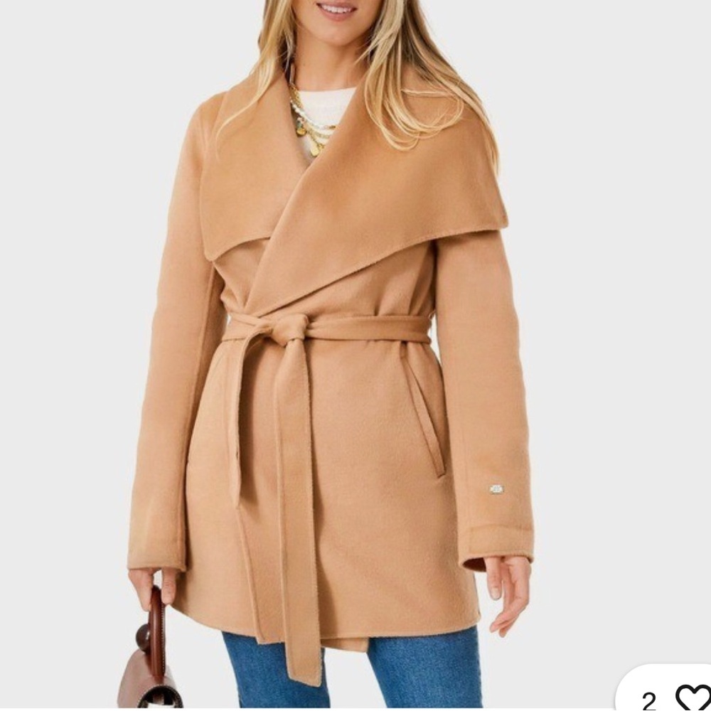Soia & Kyo Toffee Wool Belted Trench Coat